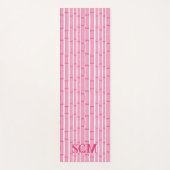 Bambooey Bamboo Stripe in Pink Personalized Yogamat (Voorkant)