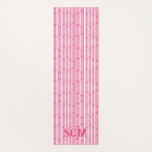 Bambooey Bamboo Stripe in Pink Personalized Yogamat (Achterkant)