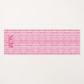 Bambooey Bamboo Stripe in Pink Personalized Yogamat (Voorkant (horizontaal))