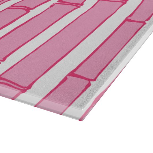 Bambooey Bamboo Stripe in Pink Snijplank (Hoek)