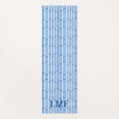 Bambooey Bamboostreep in Blauw Persoonlijk Yogamat (Voorkant)