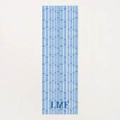 Bambooey Bamboostreep in Blauw Persoonlijk Yogamat (Achterkant)