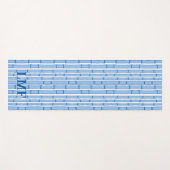 Bambooey Bamboostreep in Blauw Persoonlijk Yogamat (Voorkant (horizontaal))