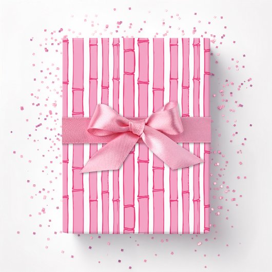 Bambooey Bamboostreep in Roze Cadeaupapier