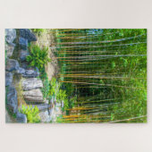 Bamboolbomen in de tuin van het Comomeer, italië Legpuzzel (Horizontaal)