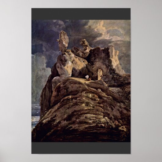 Bamburgh Castle Northumberland by Thomas Girtin (B Poster (Voorkant)