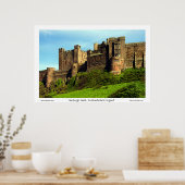Bamburgh Castle, Northumberland, Engeland. Poster (Keuken)