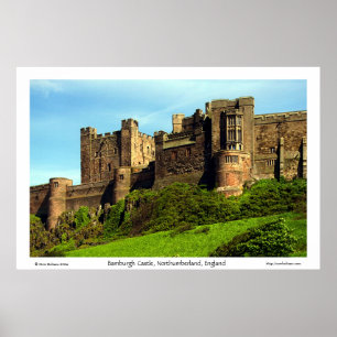Bamburgh Castle, Northumberland, Engeland. Poster