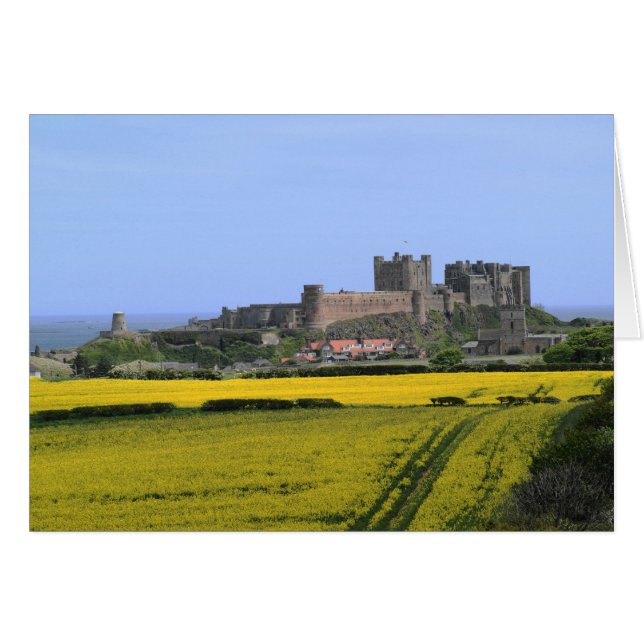 Bamburgh Castle - Northumberland met kustrug (Voorkant Horizontaal)