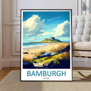 Bamburgh Castle Reisprint Muurkunst Bamburgh Cas Poster