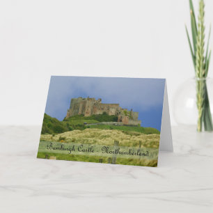 bamburgh kasteelNorthumberland UK- notakaart Kaart