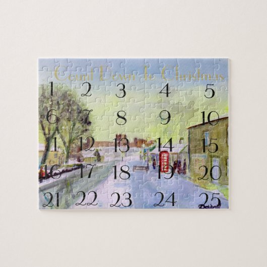 Bamburgh Village Advent kalender puzzel (Horizontaal)