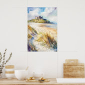 Bamburgh Watercolor 1 Poster (Keuken)