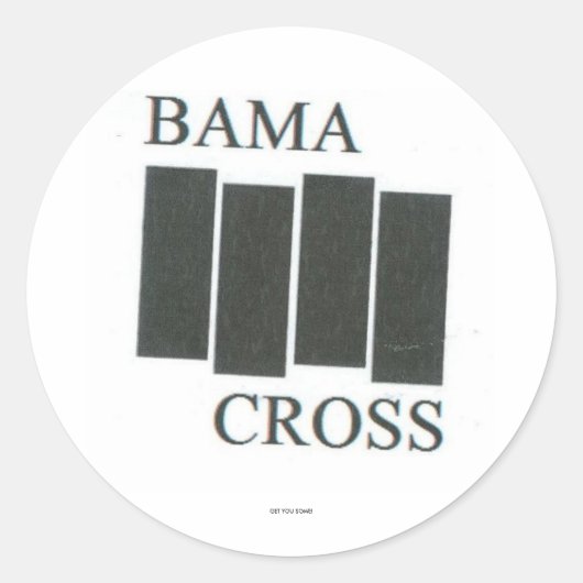 BAMCROSS BF RETRO RONDE STICKER (Voorkant)
