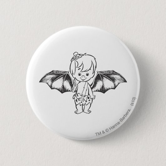 Bamm-Bamm-vleugels Ronde Button 5,7 Cm (Voorkant)