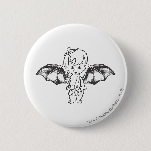 Bamm-Bamm Wings Ronde Button 5,7 Cm (Voorkant)