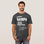 Bampa kent alles - vaders dag cadeau t-shirt (Voorkant volledig)