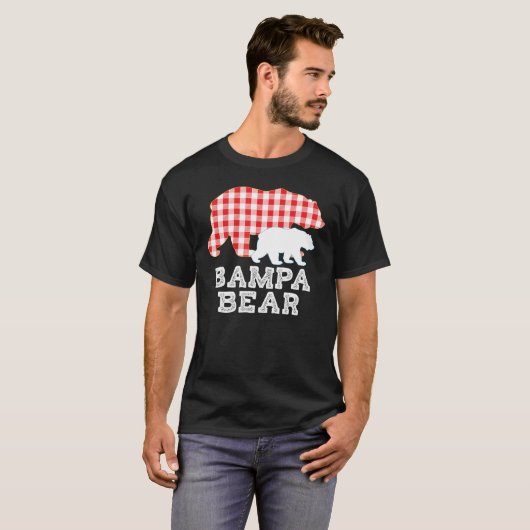 Bampa Plaid Great Bear Daddy Grandpa  Proud T-shirt (Voorkant volledig)