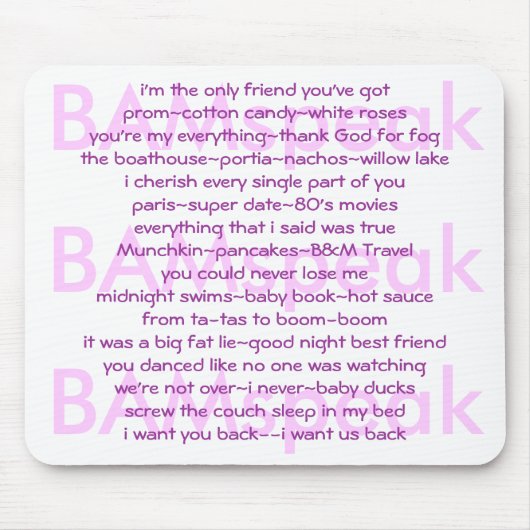 BAMSpreek Mousepad Muismat (Voorkant)