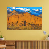 Bamyan, Afghanistan - Buddacliffvallei Canvas Afdruk (Insitu (Woonkamer))