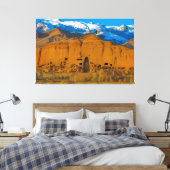 Bamyan, Afghanistan - Buddacliffvallei Canvas Afdruk (Insitu (Slaapkamer))