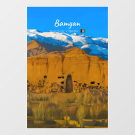 Bamyan, Afghanistan - Buddacliffvallei Raamsticker