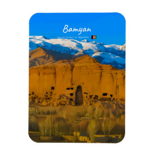 Bamyan, Afghanistan - Buddha Klifvallei afgerond Magneet
