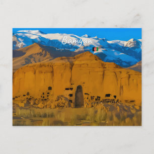 Bamyan, Afghanistan - Buddha Klifvallei Briefkaart