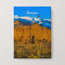 Bamyan, Afghanistan - Buddha Klifvallei Button