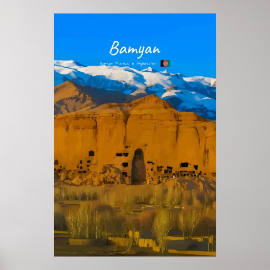 Bamyan, Afghanistan - Buddha Klifvallei Poster (Voorkant)