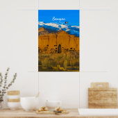 Bamyan, Afghanistan - Buddha Klifvallei Poster (Keuken)