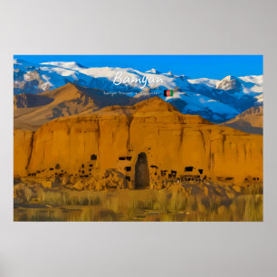 Bamyan, Afghanistan - Buddha Klifvallei Poster