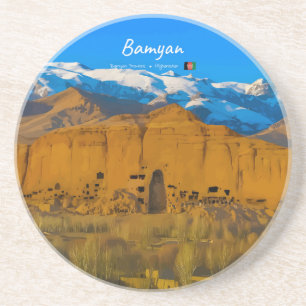 Bamyan, Afghanistan - Buddha Klifvallei Zandsteen Onderzetter