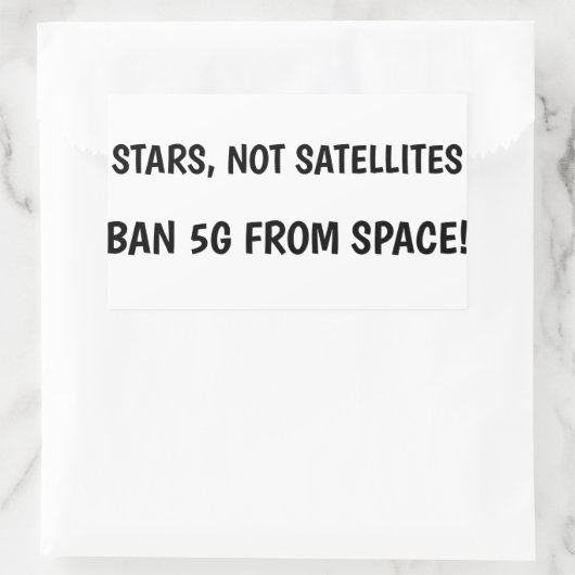 Ban 5G van ruimte sticker (Tas)