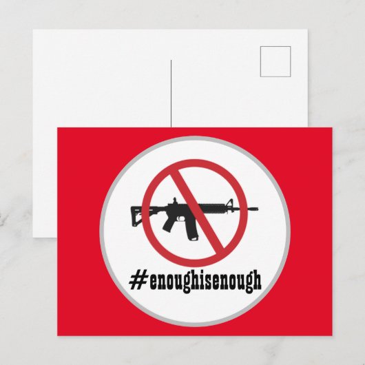 Ban AR-15 voldoende Briefkaart (Voorkant / Achterkant)
