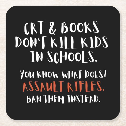 Ban Assault Rifiles in plaats van Typografie Kartonnen Onderzetters (Voorkant)
