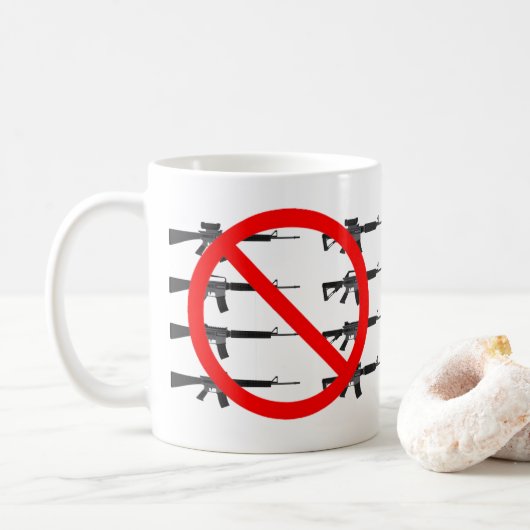 Ban Assault Rifiles Koffiemok (Met donut)