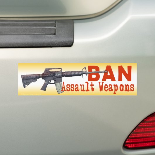 Ban Assault Weapons Bumpersticker (Op auto)