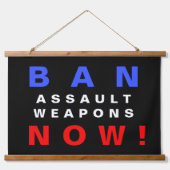 Ban Assault Weapons Now! Gun Reform Protest Hangend Wandkleed (Voorkant)