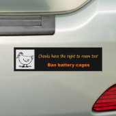Ban Battery Cages Bumpersticker (Op auto)