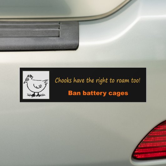 Ban Battery Cages Bumpersticker (Op auto)