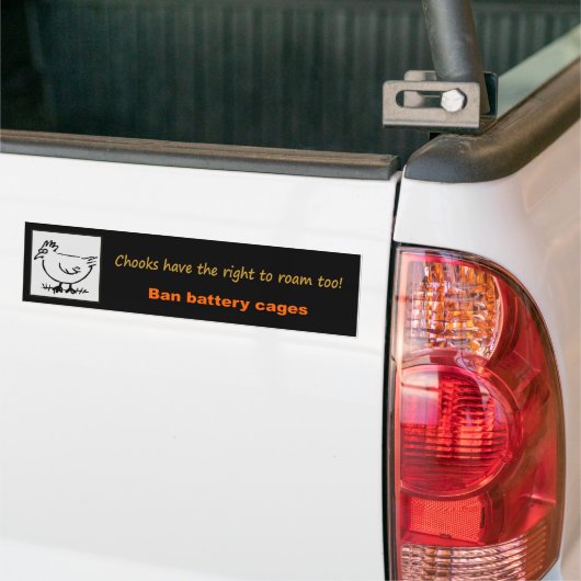 Ban Battery Cages Bumpersticker (Op Truck)