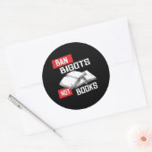 Ban Bigots not Books Ronde Sticker (Envelop)