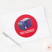 Ban Bigots not Books Ronde Sticker (Envelop)