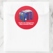 Ban Bigots not Books Ronde Sticker (Tas)