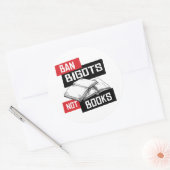 Ban Bigots not Books Ronde Sticker (Envelop)