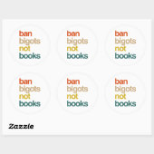 Ban Bigots not Books Ronde Sticker (Vel)
