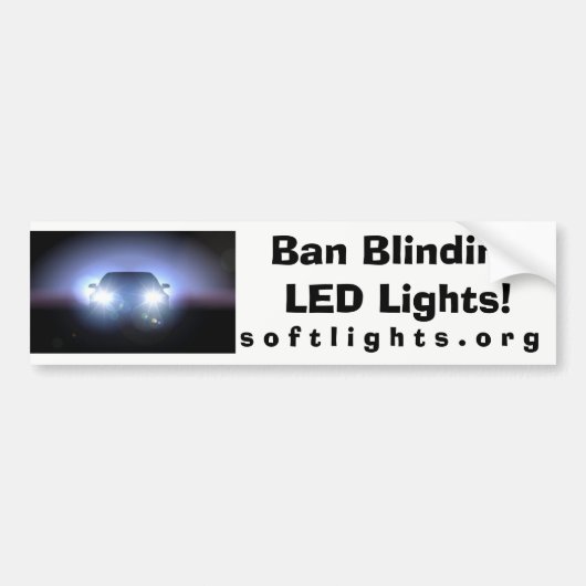 Ban Blinding LED-verlichting Bumpersticker (Voorkant)