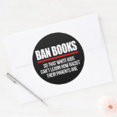 Ban Boeken zodat witte kinderen niet kunnen leren Ronde Sticker (Envelop)