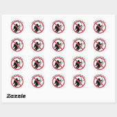 Ban Cupid Anti Valentijnsdag Ronde Sticker (Vel)